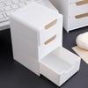 1 Set Desktop Storage Box Modular 3-Drawer Organizer Scratch-Resistant Desk Drawers for Jewelry Stationery Cosmetics Storage And Organization