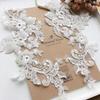 1 Pair White Lace Patches Applique 3D Flowers Wedding Dress DIY Clothing Decoration Accessories