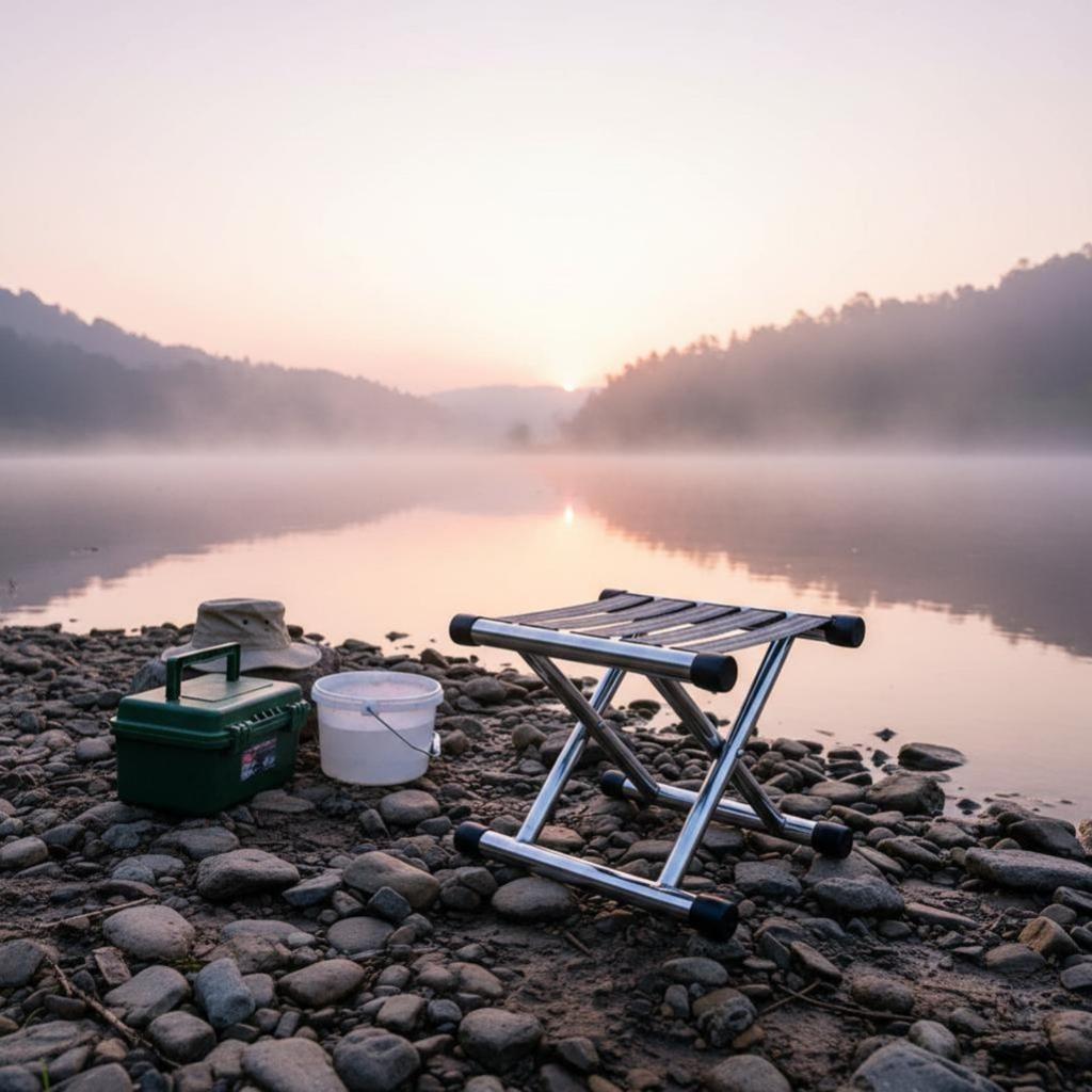 Foldable Cross-Legged Stool Sturdy Duty Portable Seating Reinforced Joining Antiabrasion Feet For Outdoor Outdoor Lovers
