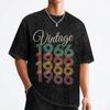 1966 60th Birthday Gift Men Women 60 Years Old T Shirt Washed Cotton TShirt Vintage Men Women Streetwear Graphic Printed Tees
