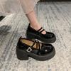 Modă Retro Cataramă Glezna Platformă Pompe Femei Stil Japonez Piele Lacuită Pantofi Mary Jane Femeie Punk Tocuri Groase Pantofi Lolita Mujer