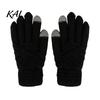 Skiing Hand Warmers 1 Pair Winter Warm Fleece Lined Gloves for Women Men, Cold Versatile Outdoor Sports Weather Thermal Gloves, Thickened Knit
