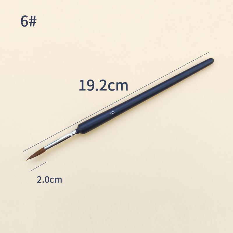 Wolf Hair Liner Brush for Fine Art Outlining and Edge Detailing in Oil Painting.