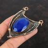 Pendentif Saphir Bleu Facetté Pendentif en Cuivre Pendentif Pierre Précieuse Authentique Bijoux Faits Main Pendentif Design Récent Bijoux en Cuivre Cadeau Anniversaire
