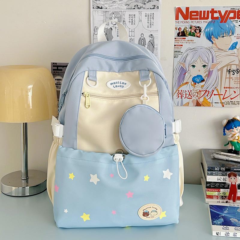 The New Schoolbag Is High-value, Fresh and Sweet, Candy-colored Backpack, Light and Large-capacity Mental Illness for Junior High School Students