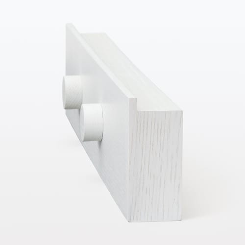 MUJI Furniture that can be attached to the wall with long push magnet, light gray, width 44 x depth 4 x height 9 cm, oak veneer 12939764