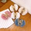 Cozy Fluffy Bunny Fur Hair Claws: Autumn Winter Plush Clips for Bangs & Ponytails.