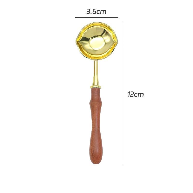 

Two Diversion Port Wax Seal Spoon Sealing Spoon With Wooden Handel Wax Sealing Stamp Melting Spoon Wax Seal Warmer Wax Seal