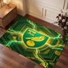 Norwich City Football Print Crystal Velvet Rug, Comfortable Water Absorbent Non Slip Indoor Floor Carpet
