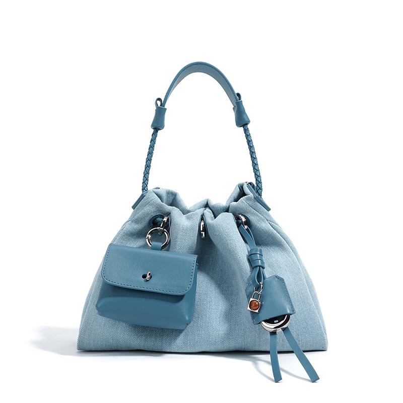 Designer Brand Fashion Women's Denim Handbag Minimalist Crossbody Messenger Lady Pouch Design Tote Shoulder Bag Spring Summer 2026 Collection