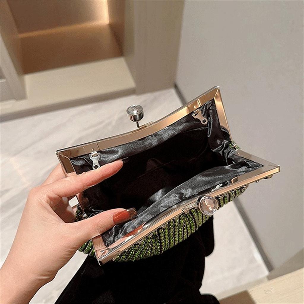 Women Handbag Evening Bag Party Bridal Clutch Prom Wedding Purse Shoulder Crossbody Bags Detachable Chain