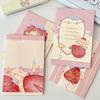 120 Blatt Erdbeeren haben keine Sorgen, praktische Aufkleber, hoher ästhetischer Wert, tragbar, reißbar, klebend, dickes Notizbuch