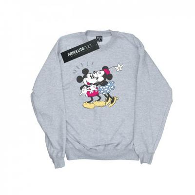 Womens/Ladies Mickey And Minnie Mouse Kiss Sweatshirt