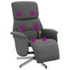 Vidaxl Recliner Armchair with Footrest, Dark Gray, Fabric