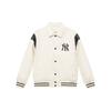New MLB MONOGRAM Collection New York Yankees Baseball Jacket Unisex Dark Cream 3AJPM0444-50CRD