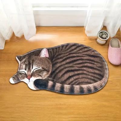 VIKAMA Cute Cat Fur Carpet Home Decoration, Soft And Dirt-Resistant, Bathroom Non-Slip Floor Mat , Kitchen Quick-Drying Rug