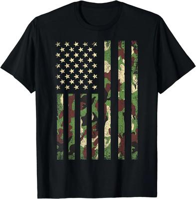 Camo American Flag USA Camouflage Men Boys Women Girls Kids T-Shirt