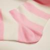 1 par de calcetines altos a rayas navideñas/rosa blanco