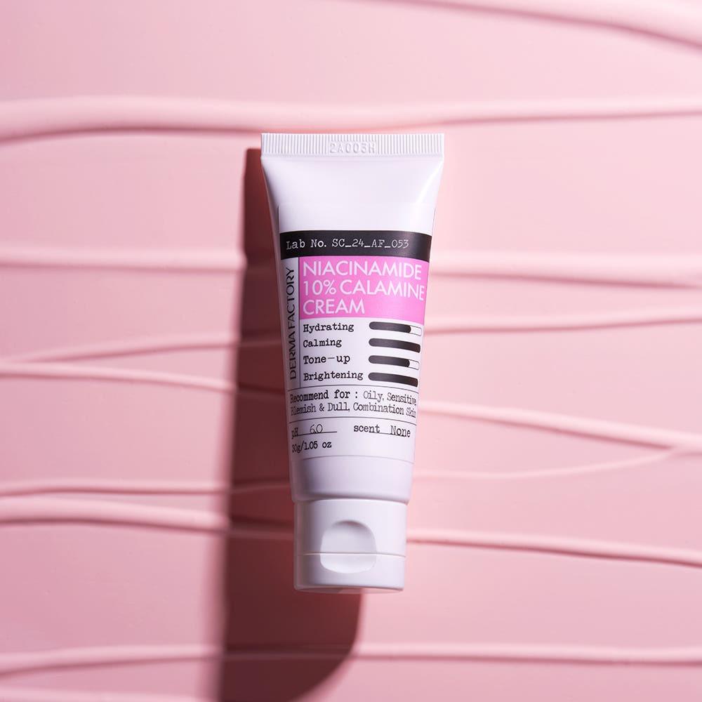 DERMA FACTORY Niacinamide 10% Calamine Cream Tone Up Radiance 30g Daily Moisturizer K-Beauty