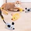 LED Light Automatic Sensing Moving Mouse Steerable Sound Interactive Cat Toys Realistic Wear-resistant USB Rechargeable Pet