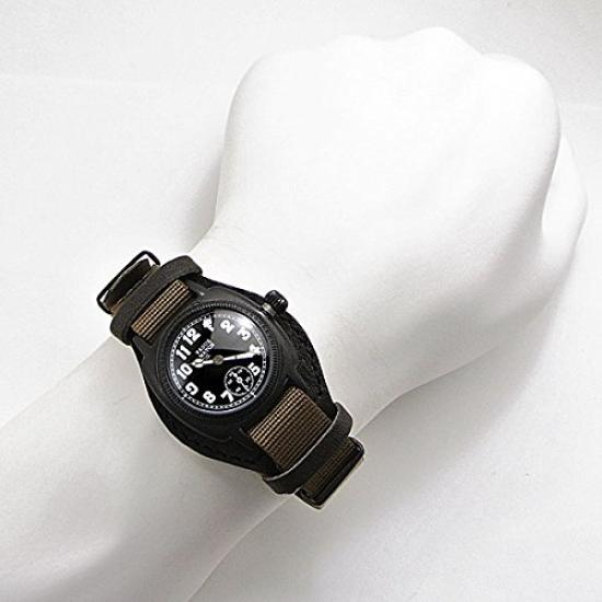 Varg Watch Company COUSSIN COAL MIL Armbanduhr mit GUIDI ROSELLINI Leder & Basis, Braun, CO-L-007-09BK