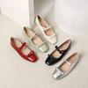 Women's 2026 Bow Single Strap Mary Jane Flats - Square Toe, Shallow Mouth, Flat Bottom