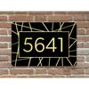 Custom 12"x8" Aluminum Address Sign Gold Silver House Number Plaque