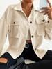 Women's Cross-Border Casual Button-Front Drop Shoulder Jacket for Spring & Autumn