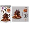 Halloween Window Clings Pumpkin House Static Stickers for Holiday Decor