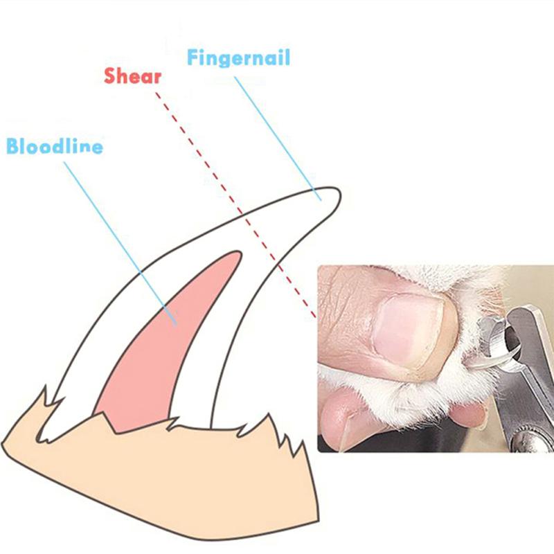 10x6.5cm Kleine Haustiere Nagelknipser Bequemer Rutschfester Griff Praktische Halbmond-Inzision Krallen