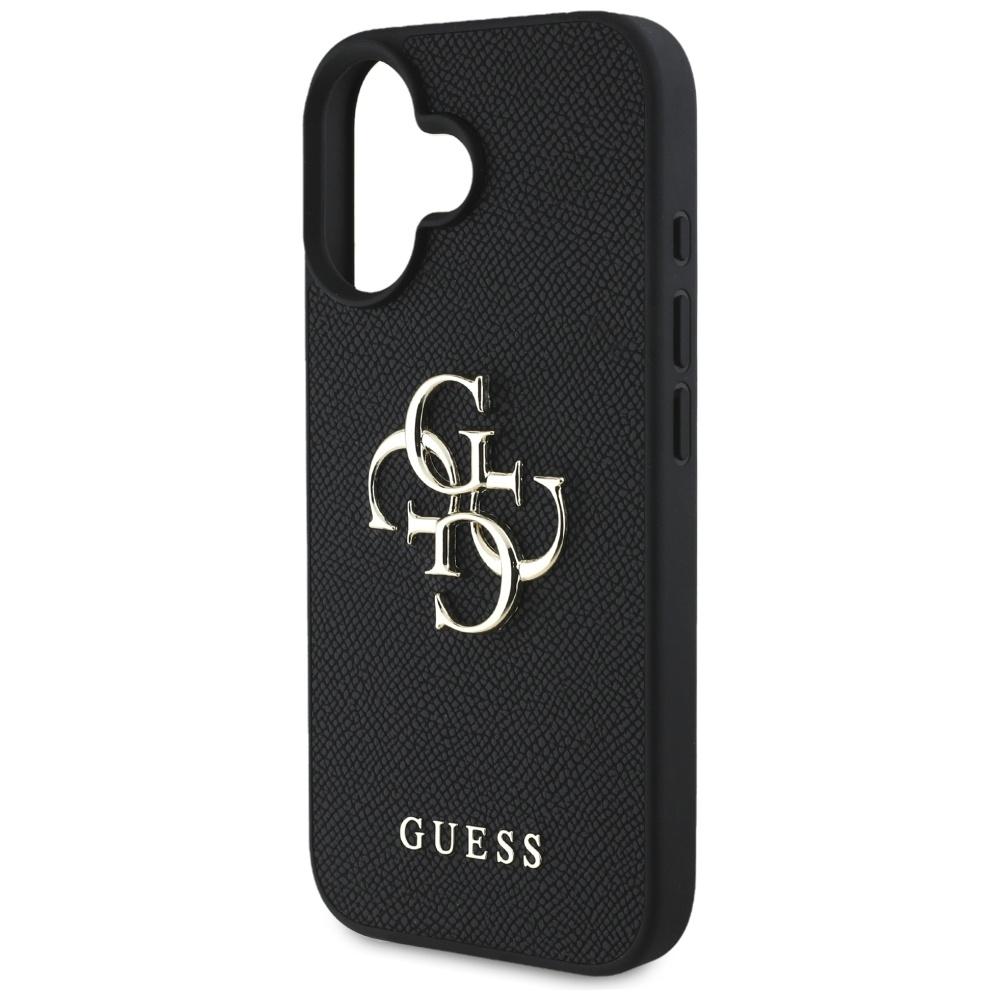 Etui Guess Grained Big 4G Logo Small     Classic Logo Do Iphone 16 Czarny