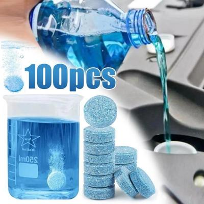Solid Cleaner Car Windscreen Cleaner Effervescent Tablet Auto Wiper Glass Solid Cleaning Concentrated Tablets Detergent