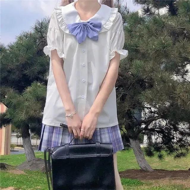 Sweet Japanese Long-sleeved Shirt Female Students Jk Uniform White Shirt Autumn New