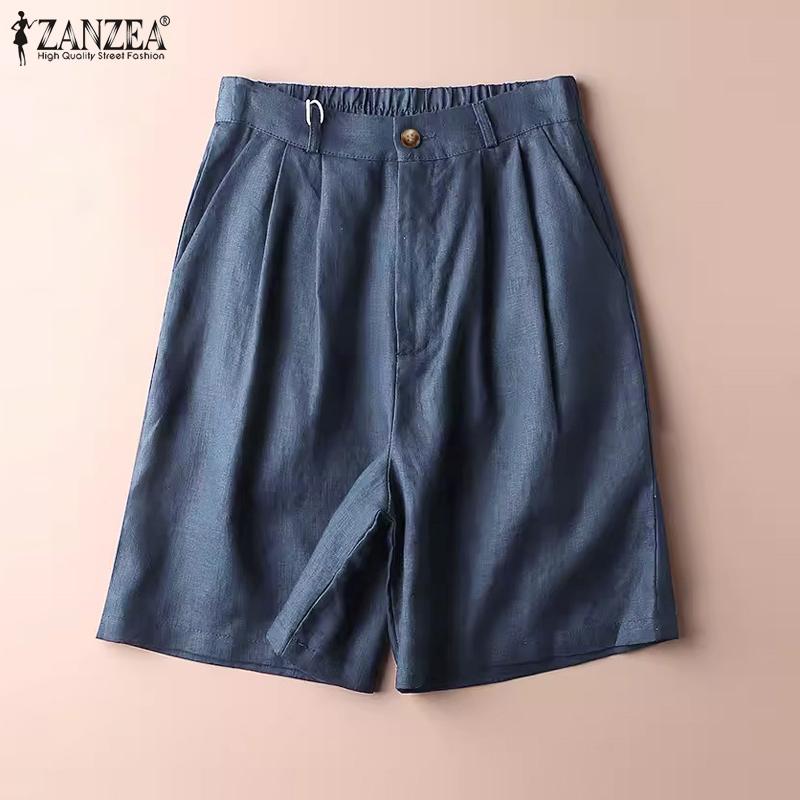 

ZANZEA Женские повседневные свободные летние шорты с эластичной резинкой на талии
