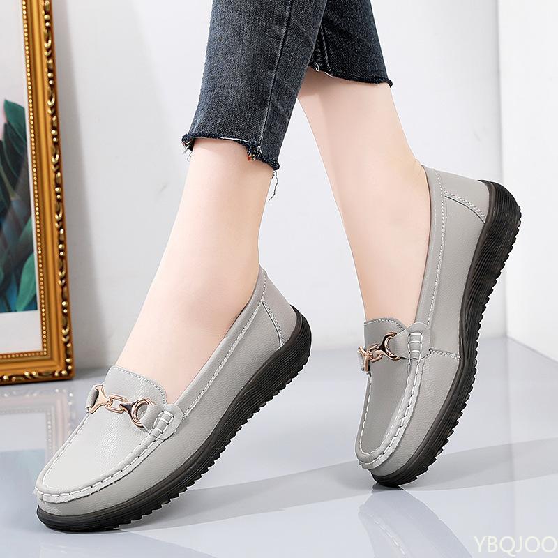 Fashionable Soft Sole Single Shoe New Summer Metal Design Women's Breathable and Non Slip Casual Women's Shoes Zapatos De Mujer