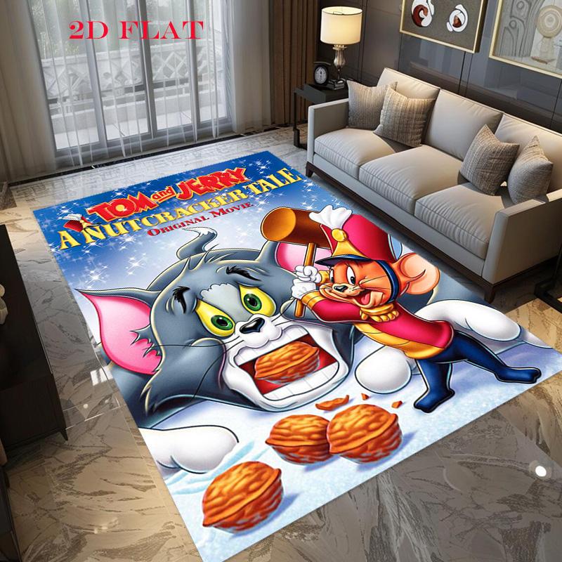 Tom Jerry Christmas Party Carpet Home Decor Floor Mats Fashion Art Room