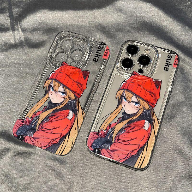 Super cool cat hat Asuka for iPhone17promax Apple 16 mobile phone case 14/13 personality 15 cartoon