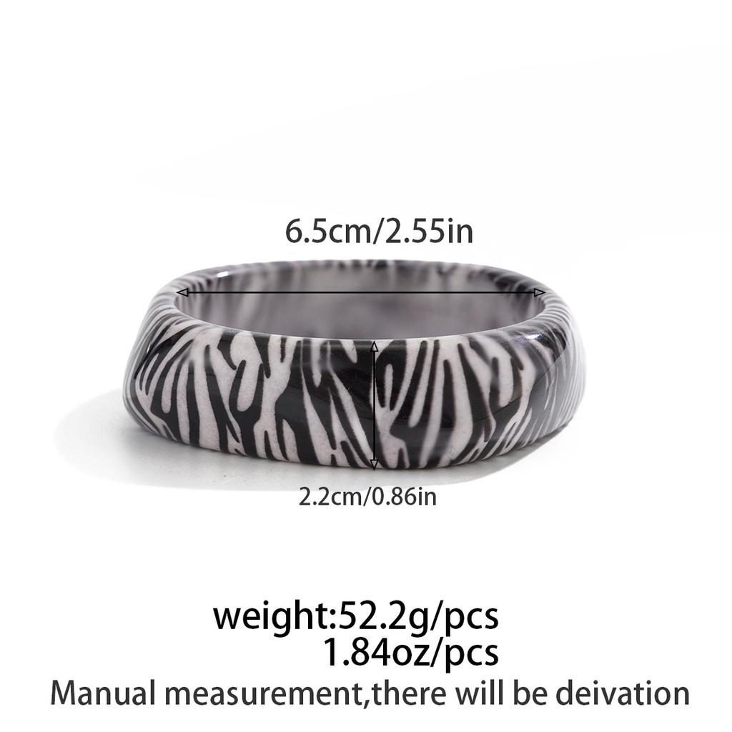 Exaggerated Irregular Wide Leopard Pattern Bangles Fashion Geometric Acrylic Resin Bangle for Women Vintage Bracelets Jewelry