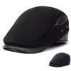Men's Cap Middle-Aged Winter Outdoor Peaked Cap Cold-Proof Warm Velvet Thick Ear Protection Forward Cap