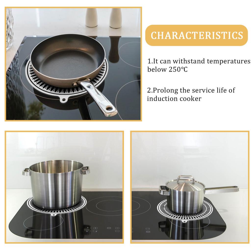 4/8Pcs Induction Cooktop Protector Mat Induction Cooker Gasket Round Silicone Induction Hob Protector Nonslip Mats Kitchen Tool