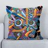 Car Living Room Sofa Cushion Cover Graffiti Art Decoration Cushion Cover Luxury Home Decoration Pillow Cover