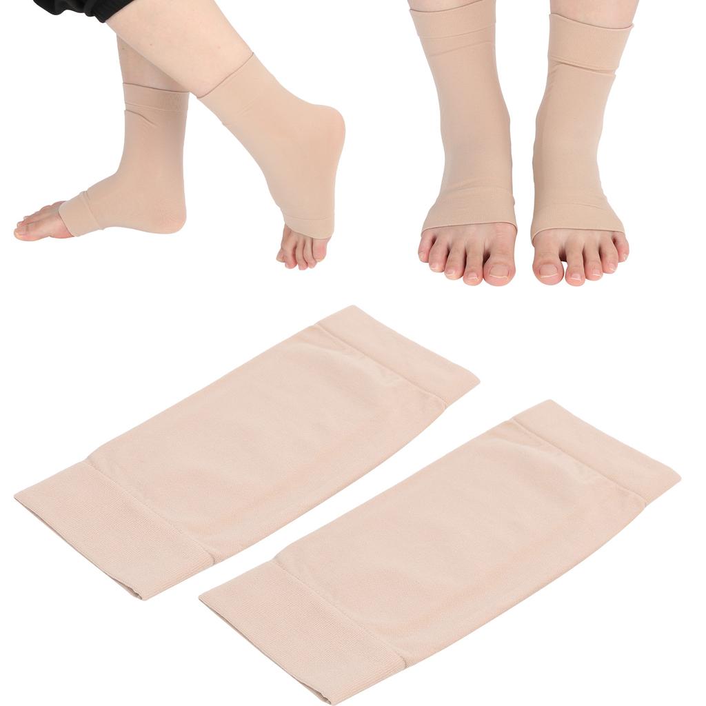 1Pair Elastic Heel Sleeve Padded Compression Ankle Socks Foot Protective Cushion Sleeves