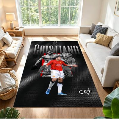Cristiano Ronaldo Floor Mat Suitable for Bedrooms Living Rooms Playrooms Hallway Anti-slip Rug Office Home Decor Wedding Party Gift