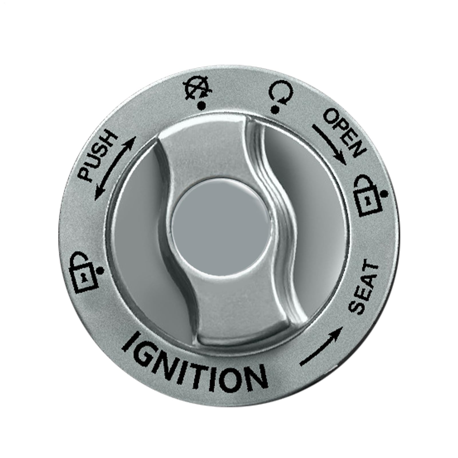 

Rotary Ignition: Engine Start, Push Start, Lever, One-Touch Start Lever for Cars, Rotary Protection, Please refer to the description серебряный