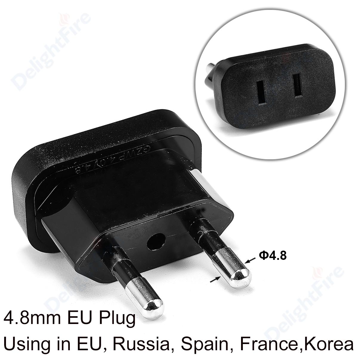 

1 шт. ЄС Plug Адаптер живлення Перетворювач 4.0/4.8mm Дорожній зарядний пристрій Розетка адаптера США до європейської електричної розетки змінного струму Зарядка 1pcs