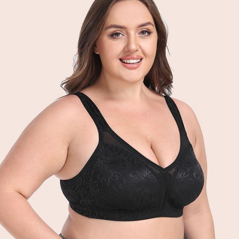 Evropská a americká vyšívaná plná podprsenka plus size ultratenká bez kostic spodní prádlo