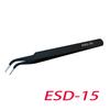 Anti-Static Stainless Steel Tweezers Precision Maintenance Industrial Repair Curved Working Model Making Hand Tool