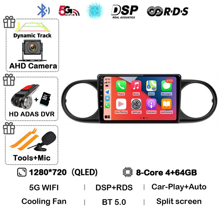 Android 14 Carplay Auto For Toyota Corolla Rumion Tacoma Car Radio Multimedia Navigation GPS BT Video Player Stereo Autoradio 4G