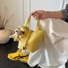 Milky Yellow Small Bag Women's Satchel Bucket Bag 2025 Best-Selling New Vegetable Basket Bag Fancy Shoulder Messenger Bag