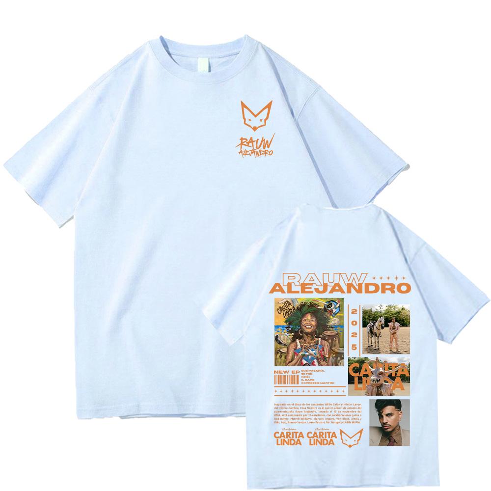 Rauw Alejandro Carita Linda New Album T-shirts  Men/Women Aesthetic Hip Hop Vintage Tops Casual Cotton Tees New Versatile Shirts